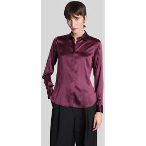 Camicia Andra in Seta Bordeaux