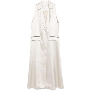 Cappotto monopetto in raso