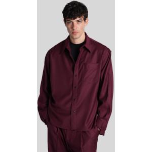 Camicia Richard in Lana Bordeaux