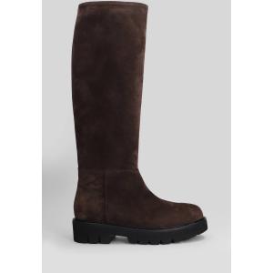 Stivali tacco basso  in Camoscio Testa di Moro