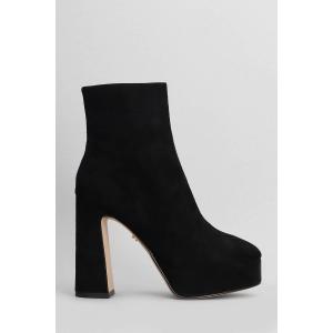 tronchetti tacco alto  in Camoscio Nero