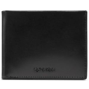 33-Portafoglio grande da uomo Ck Median Bifold 5Cc W/Coin K50K510328 Nero