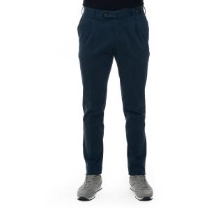 PT01 Pantalone modello chino Blu Cotone Uomo