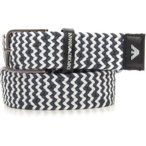 Emporio Armani Cintura a treccia Blu-bianco Viscosa Uomo