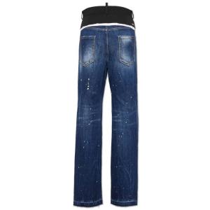 Jeans In Denim Con Schizzi Di Vernice Dsquared2 Blu scuro Taglia 42 Dsquared2  Taglia 42