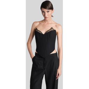 Topwear Veneda corset top in Cotone Nero