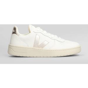 Sneakers V-10 in Pelle Bianca