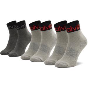 33-Set di 3 paia di calzini corti da uomo 701218722 Grigio