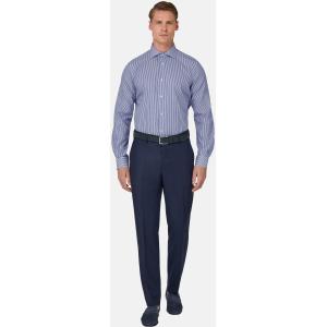 Boggi, Camicia In Popeline Di Cotone Regular Fit, Uomo, Blu, Taglia: 39