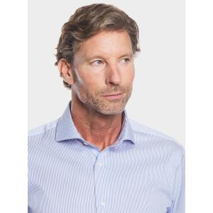 Camicia collo francese in cotone riga stretta