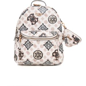 Guess Zaino house party 4g logo peony Crema Poliuretano Donna