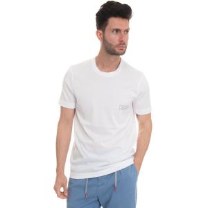 Kiton T-shirt girocollo mezza manica Bianco Cotone Uomo