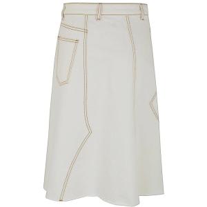 Gonna Destrutturata In Denim Tory Burch Bianco Taglia 4 Tory Burch  Taglia 4