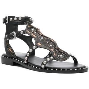 Sandali Plaza In Pelle Con Borchie Ash Nero Taglia 37 Ash Taglia 37