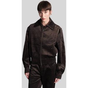 Giacca Bomber in Cotone Marrone