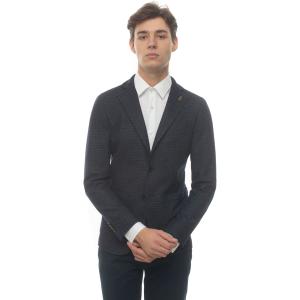 Paoloni Giacca sfoderata decostruita Blu Cotone Uomo