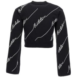 Maglia Con Logo In Paillettes Rotate Birger Christensen Nero Taglia 34 Rotate Birger Christensen  Taglia 34