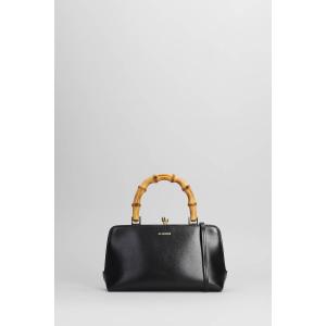 Borsa a mano Gojii bambo in Pelle Nera