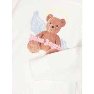 Felpa Con Cappuccio Con Stampa Grafica Bianca Palm Angels Bianco Taglia 8Y Palm Angels Taglia 8Y