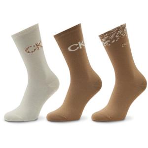 33-Set di 3 paia di calzini lunghi da donna 701219849 Beige