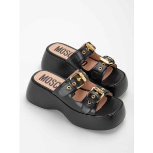 Sandali Maxi Fibbia In Metallo Moschino Nero Taglia 40 Moschino  Taglia 40