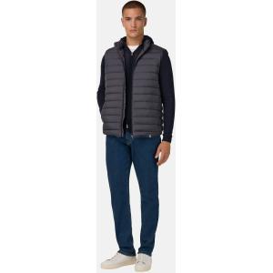 Boggi, Gilet In Tessuto Riciclato In Piuma D’oca, Donna, Navy, Taglia: L