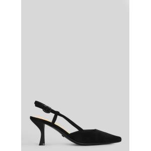 Decollete  in Camoscio Nero