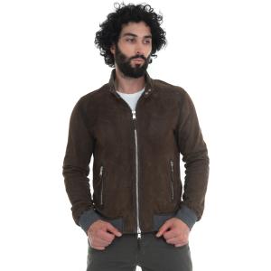 The Jack Leathers Giubbino in pelle DEREKWESTPERFO Verde Pelle di agnello Uomo