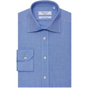 Camicia permanent azzurra, slim piacenza francese