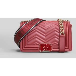 Borsa a spalla Flat Wave S in ecopelle Bordeaux