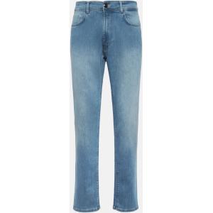 Boggi, Jeans In Denim Elasticizzato Blu Chiaro, Uomo, Indaco Chiaro, Taglia: 33