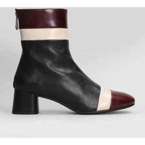 tronchetti tacco alto  in Pelle Nera