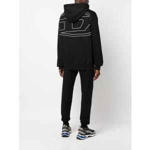 Felpa Con Cappuccio Ricamata Con Logo S-macs Diesel Nero Taglia S Diesel  Taglia S