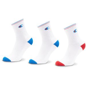 33-Set di 3 paia di calzini lunghi da donna Crew U20013 WW001 Bianco