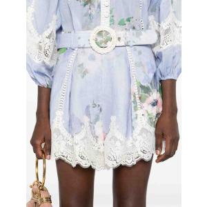 Shorts Pervinca Con Cintura Everley Zimmermann Blu Taglia 0 Zimmermann  Taglia 0