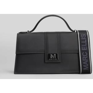 Borsa a spalla Flat Arrow M in Gomma Nera