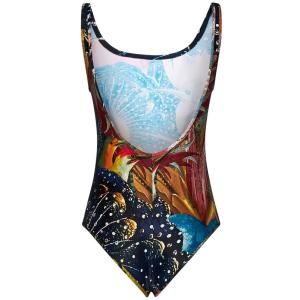 Body In Jersey Elasticizzato Multicolor Alexander Mcqueen Fantasia e Rigato Taglia 38 Alexander Mcqueen Taglia 38