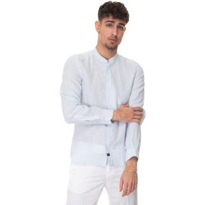 Fay Camicia di lino guru Azzurro Lino Uomo