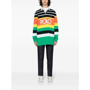 Polo Lavorata A Maglia Con Logo Stampato Polo Ralph Lauren Fantasia e Rigato Taglia S Polo Ralph Lauren Taglia S