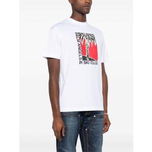 T-shirt Bianca Con Stampa Logo Palm Angels Bianco Taglia L Palm Angels Taglia L