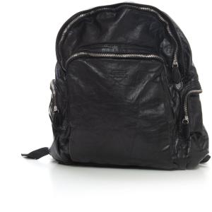 The Jack Leathers Zaino di pelle SURVIVAL Nero Pelle Uomo