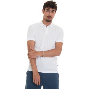 BOSS Polo manica corta Bianco Cotone Uomo