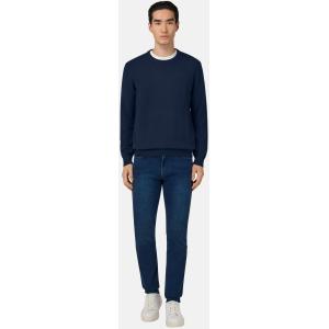 Boggi, Maglia Girocollo In Misto Cashmere, Uomo, Navy, Taglia: L