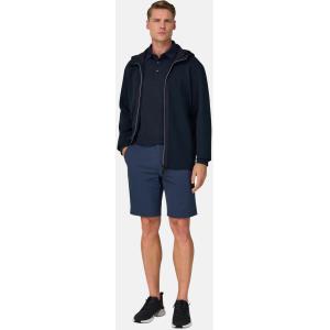 Boggi, Felpa Full Zip In Light Scuba Misto Cotone Pique, Uomo, Navy, Taglia: L