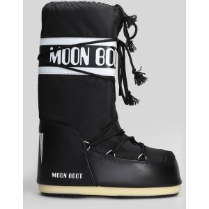 Stivali tacco basso Mb icon nylon in Nylon Nero