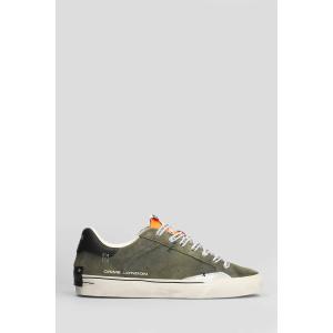 Sneakers Distressed Deconstru in Camoscio Verde