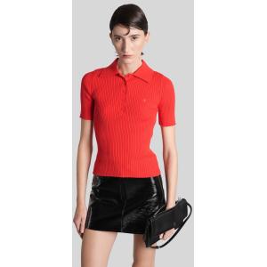 Polo  in viscosa Rossa