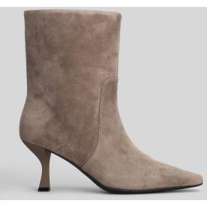 tronchetti tacco alto  in Camoscio Taupe