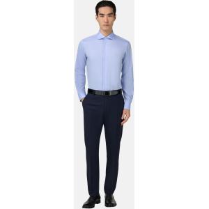 Boggi, Camicia In Dobby Di Cotone Slim Fit, Uomo, Azzurro, Taglia: 38