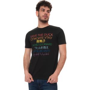 Save the Duck T-shirt girocollo mezza manica Benito Nero Cotone Uomo